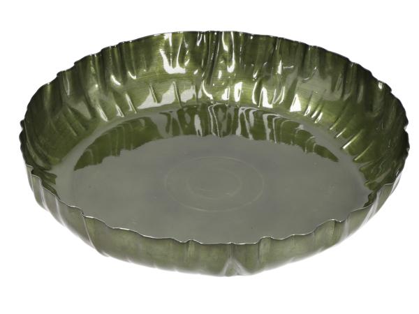 Schale Blech Faltenoptik metallic D34 H5,5cm