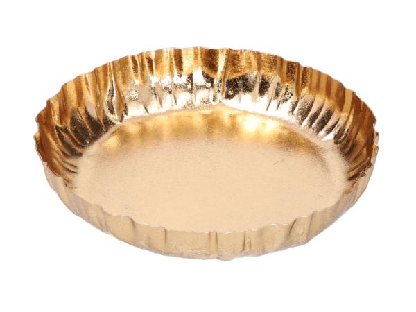 Schale Blech Faltenoptik metallic D30 H5,5cm