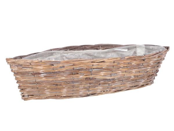 Pflanzschiffchen Rattan gespalten B55 T20 H13cm