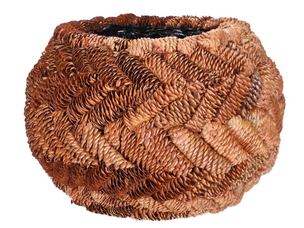 Pflanzschale rund Fichtennzapfen B35 T20 H24cm