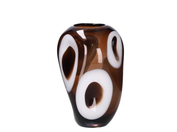 Vase Glas Pfauenauge handmade 