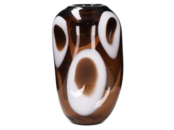 Vase Glas Pfauenauge handmade D20,5 H35cm
