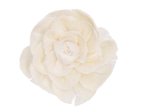 Camelia Solablüte am Draht extra weiß D8 Draht 20cm