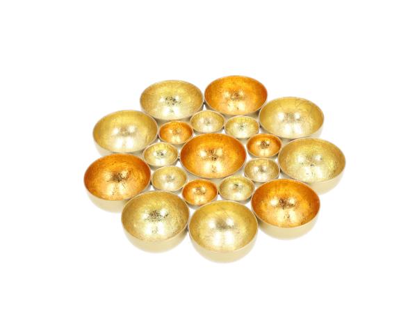 Table Top Multischalen Tablett metall foliert multicolor 