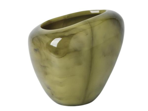 Vase Deko Steinoptik Serpentine Polyresin B19,9 L14,5 H17,7cm