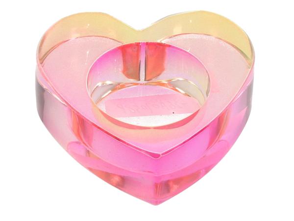 Teelichthalter Herz Glas Kristall D6-7 H2,5cm