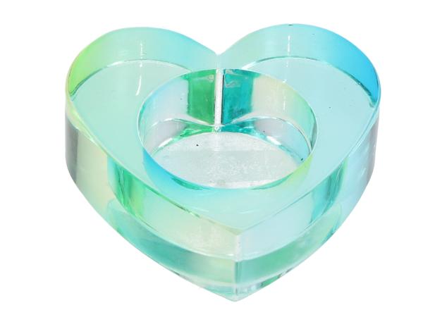 Teelichthalter Herz Glas Kristall D6-7 H2,5cm