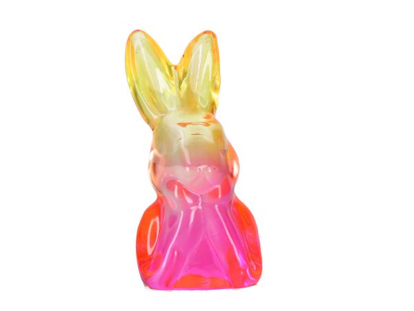 Hase Glas Kristall 2tone pnk-or D6 H12cm