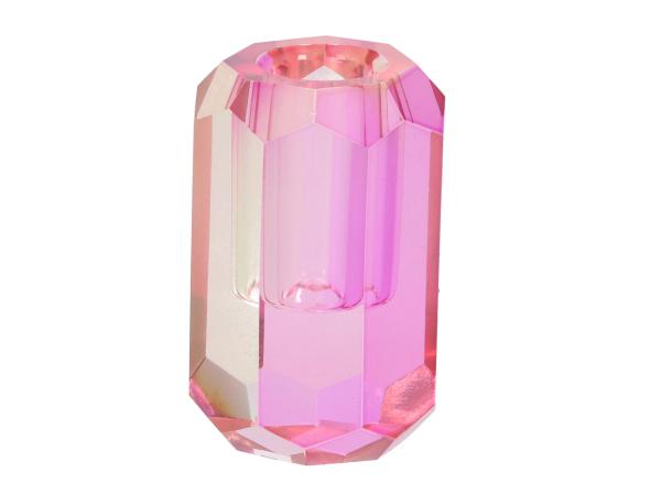 Kerzenhalter Diamant f Spitzkerze Glas Kristall D5 H8cm