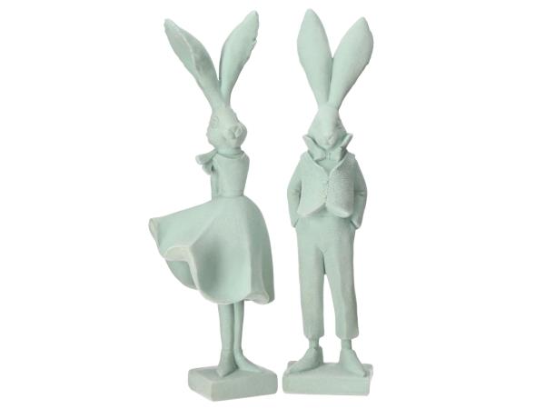 Hase Flocky Softflock Polyresin stehend 2Mod L13 B10,5 H46,5cm