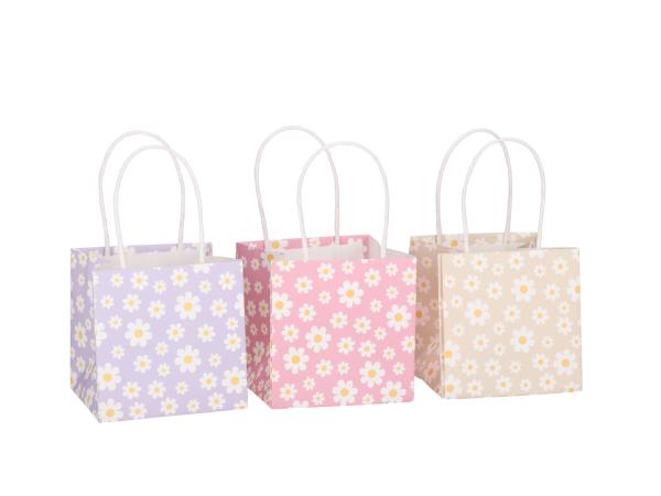 Pflanztasche Druckmotiv Margerite m Henkel 3fb sort rosa-flieder-sand 