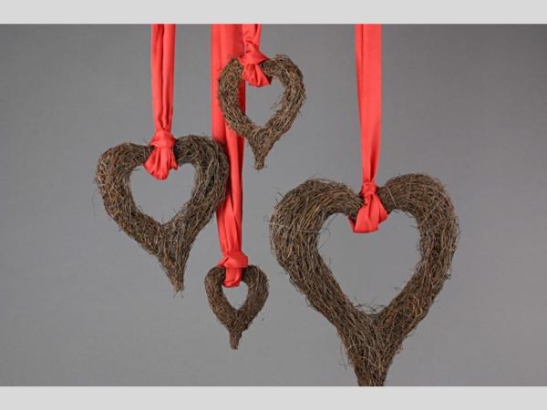 Herz D10cm feine Rebe D10cm
