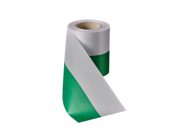 Nationalband Satin 100mm 25mr grün/weiss thermotrans. 