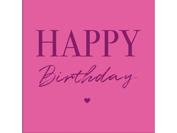 Servietten 25x25 20St Happy Birthday 25x25 20St