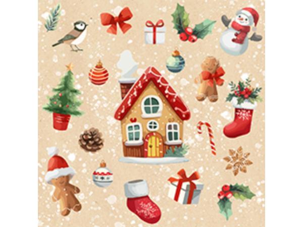Servietten Atelier Xmas 25x25 20St 25x25 20St