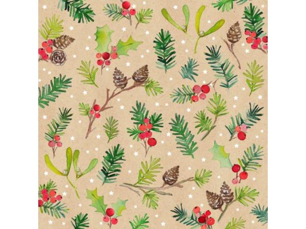 Servietten BY NATURE Xmas 33x33cm 20St plastikfrei verpackt
 33x33cm 20St