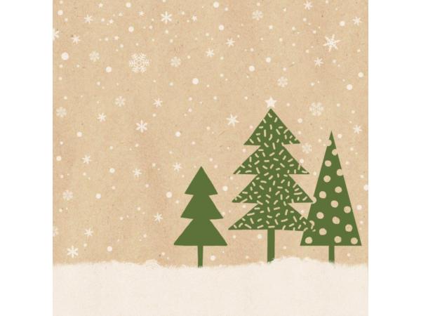 Servietten BY NATURE Xmas 33x33cm 20St plastikfrei verpackt
 33x33cm 20St