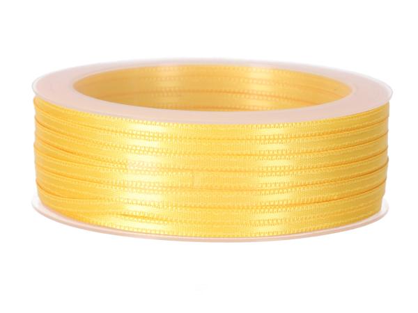 Band Satin 3mm 50mr gelb hell 