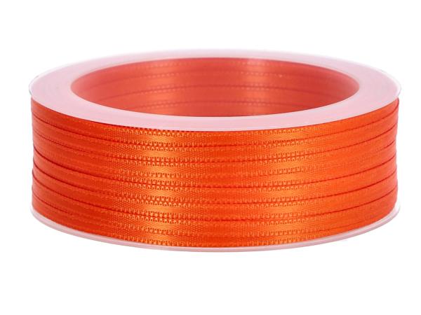 Band Satin 3mm 50mr orange dunkel 3mm 50mr