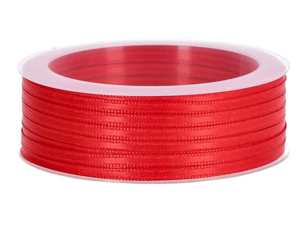 Band Satin 3mm 50mr rot 3mm 50mr