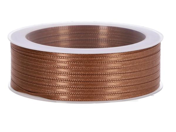 Band Satin 3mm 50mr braun   