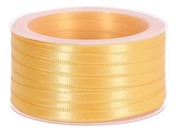 Band Satin 6mm 50mr gelb 