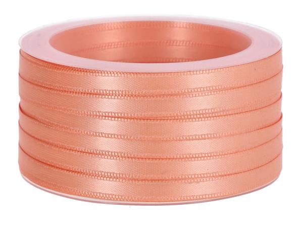 Band Satin 6mm 50mr apricot 6mm 50mr
