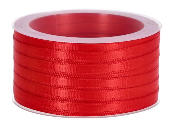 Band Satin 6mm 50mr rot 6mm 50mr