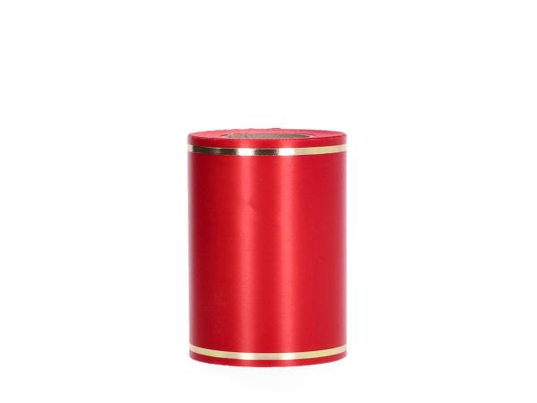 Kranzband Super-Satin m Goldrand 125mm 25mr thermotrans. 125mm 25mr