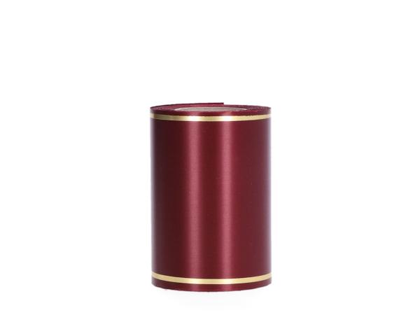 Kranzband Super-Satin m Goldrand 125mm 25mr thermotrans. 125mm 25mr