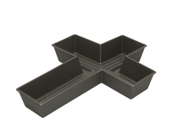 Pflanzkreuz L50 H7cm anthrazit hergestellt aus 100% Regranulat L50 H7cm