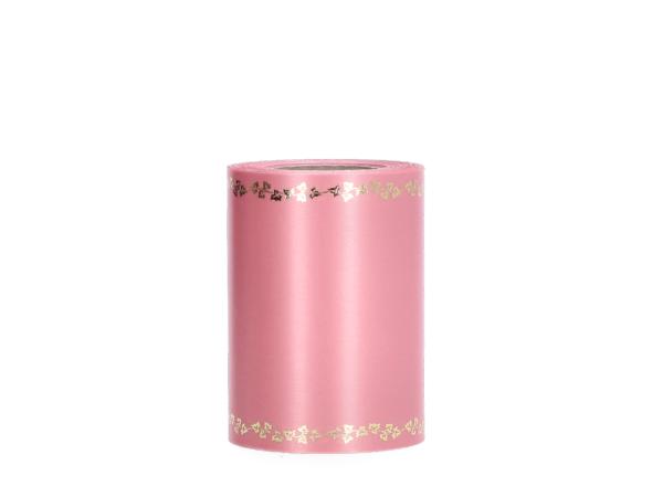 Kranzband Efeurand Supersatin thermotrans. 125mm 25mr rosa 125mm 25mr