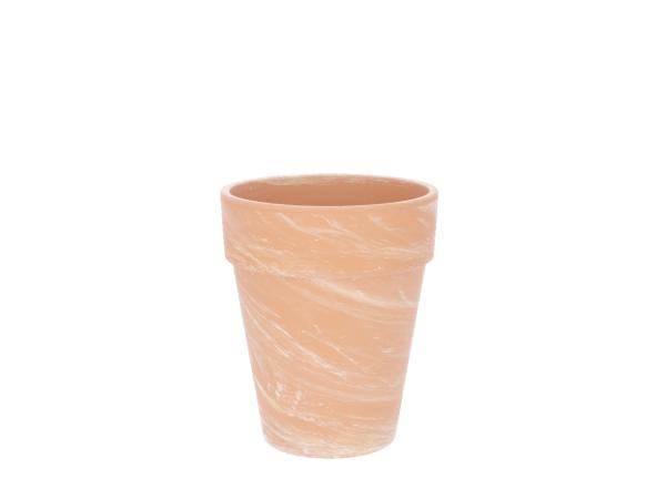 Blumentopf XL terra marmoriert m Loch D31 H36cm