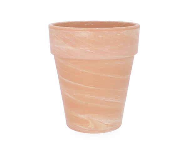 Blumentopf XL terra marmoriert m Loch D45 H52cm
