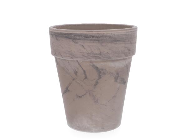 Blumentopf XL basalt marmoriert m Loch D45 H52cm