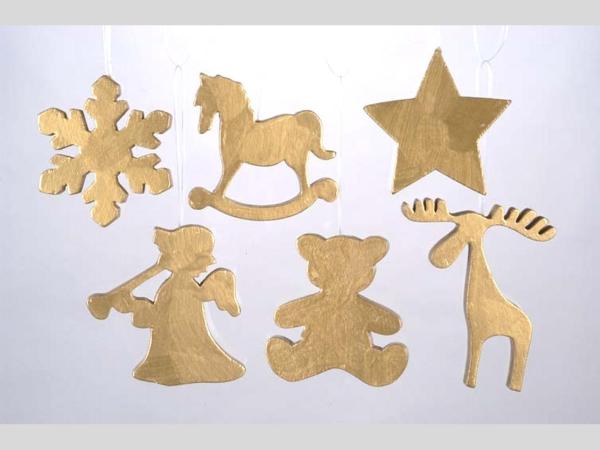 Figuren Xmas Holz 6Mod   H8cm