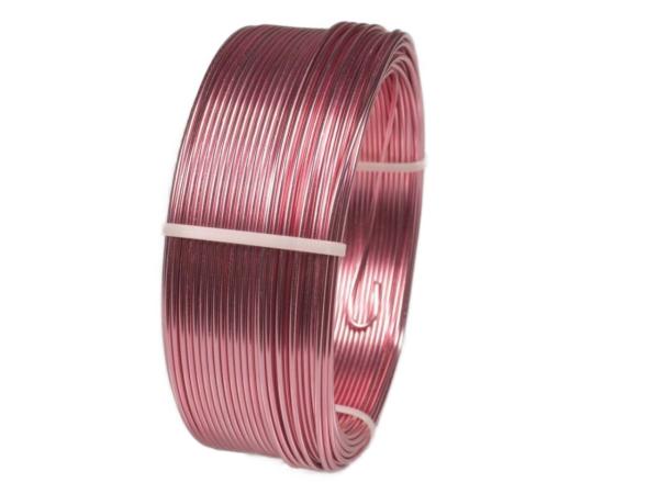 Draht Alu 2mm 500gr rosa ca. 60mr 2mm 500gr