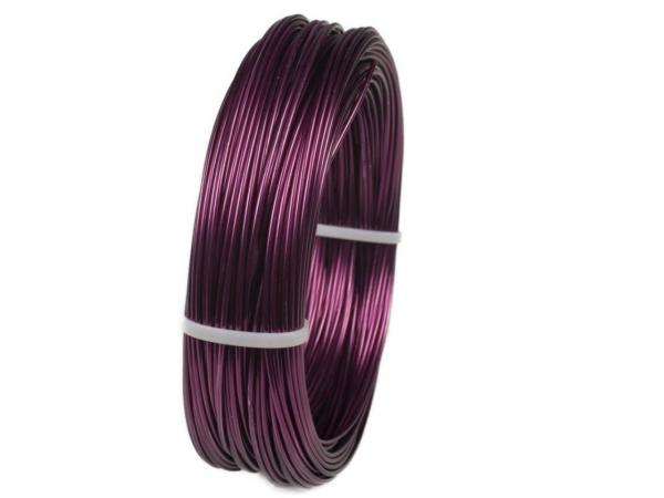 Draht Alu 2mm 500gr aubergine ca. 60mr 2mm 500gr