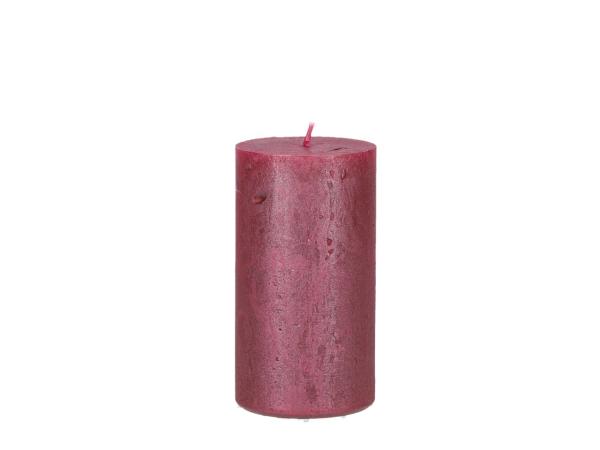 Rustic Kerze Nova H110 D60 altrot "Safe" ca. 38Std Brenndauer D6 H11cm