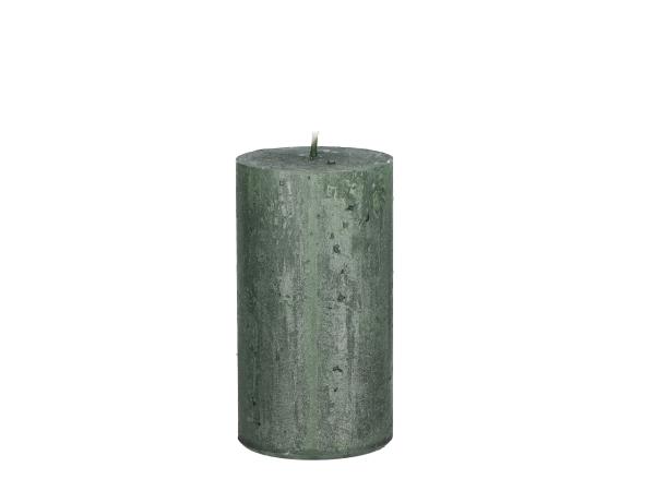 Rustic Kerze Nova H110 D60 jägergrün "Safe" ca. 38Std Brenndauer D6 H11cm