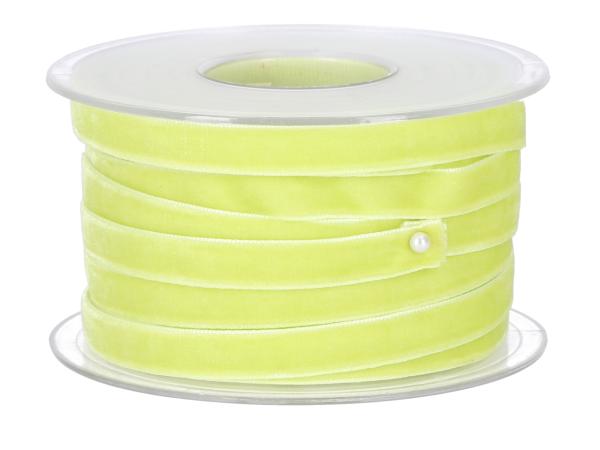 Band Samt 10mm 20mr grün hell 10mm 20mr