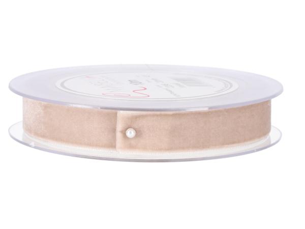Band Samt 20mm 10mr taupe 20mm 10mr