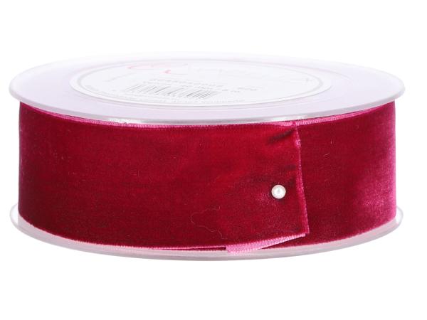 Band Samt 40mm 8mr brombeer 40mm 8mr