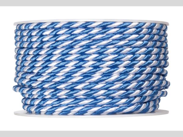 Nationalkordel 2mm 50mr blau/weiss 