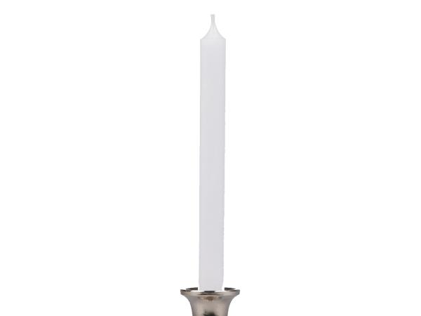 Stabkerze durchgefärbt H240 D21mm weiss ca. 8Std Brenndauer H240 D21mm