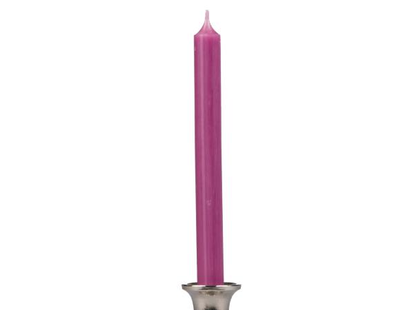 Stabkerze durchgefärbt H240 D21mm mauve ca. 8Std Brenndauer  H240 D21mm