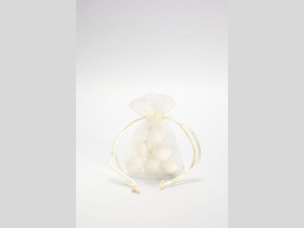 Beutel Organza H17 B12cm creme 