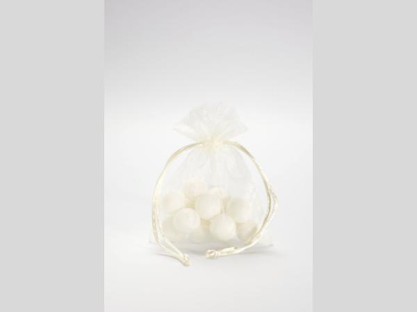Beutel Organza H24 B15cm creme H24  B15cm
