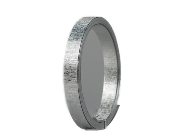 Draht Alu flach geprägt 15mm 5mr silber B15 T1mm