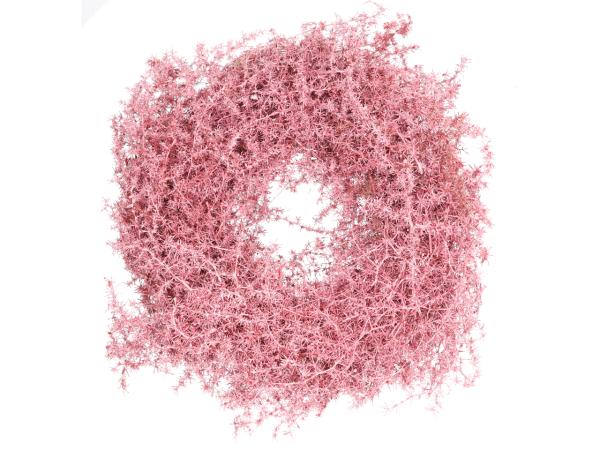 Kranz Asparagus gewachst D35cm rosa D35cm